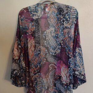 Paisley Sheer Kimono belted